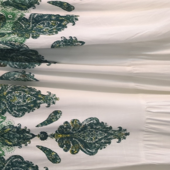 Lady Lux Dress Bohemian Green Design Tiered Midi Dress by Arna York Collection - Picture 6 of 10